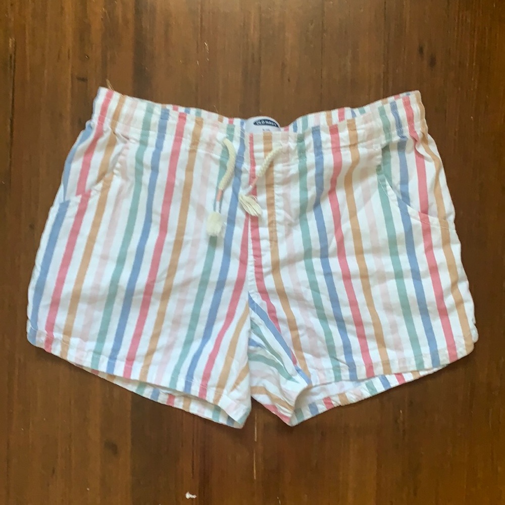 rainbow striped shorts